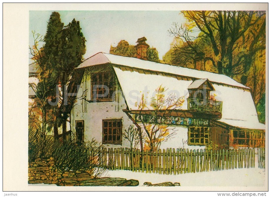 Outbuilding - Polenovo - illustration - 1976 - Russia USSR - unused - JH Postcards