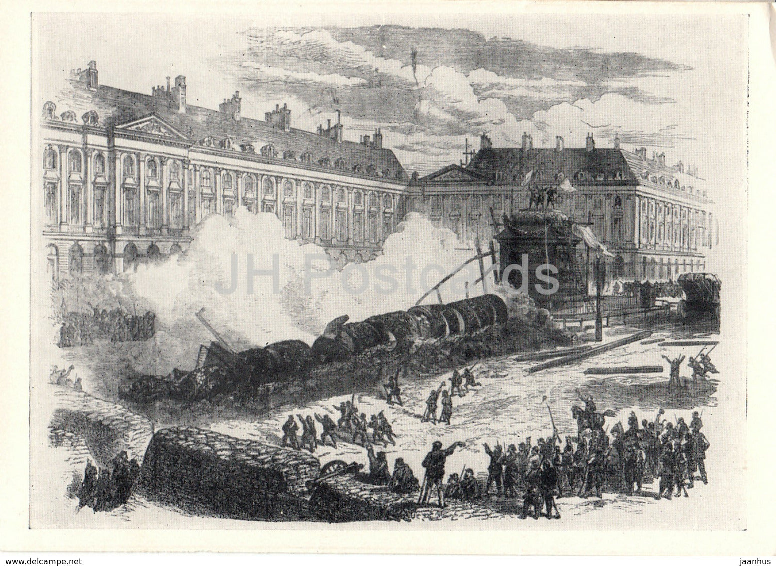 Paris - overthrow of the Vendome column - illustration - 1970 - Russia USSR - unused