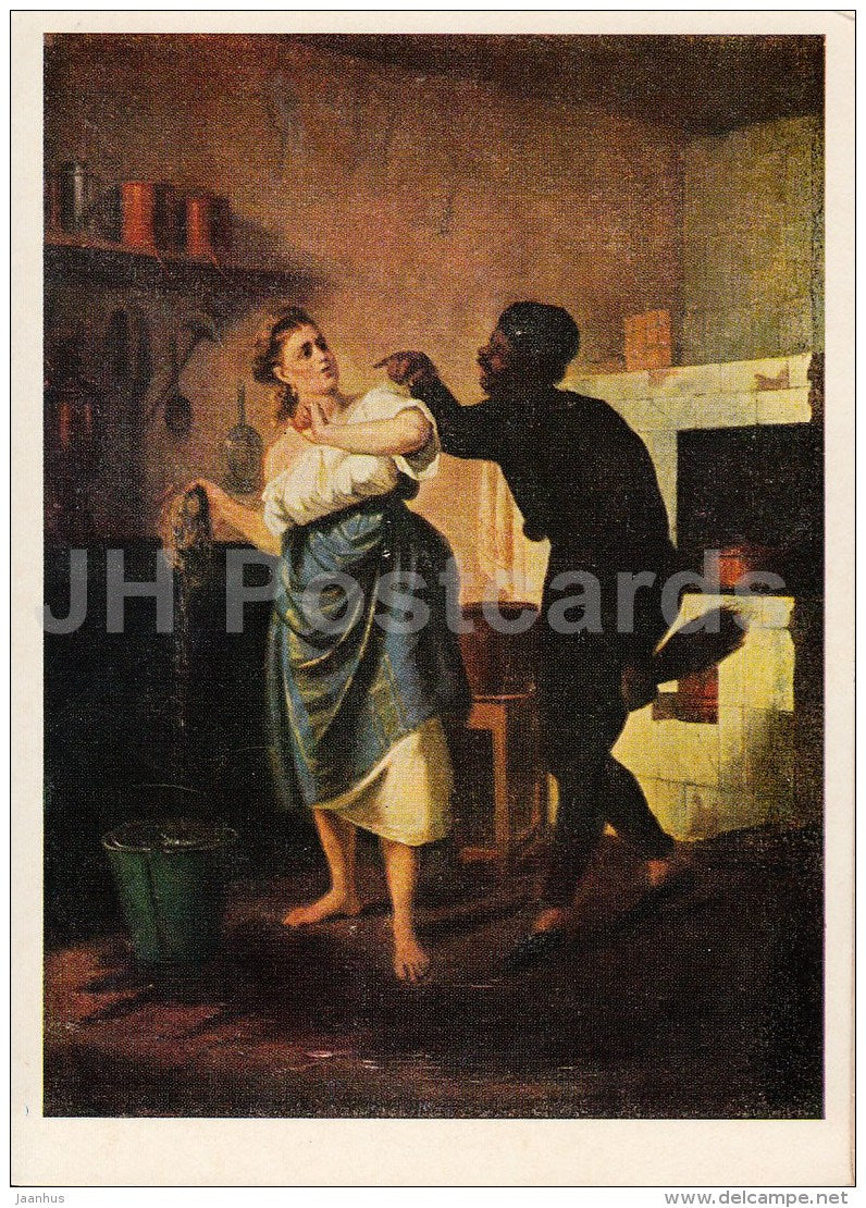painting by F. Zhuravlyev - Chimney Sweep , 1875 - Russian art - 1974 - Russia USSR - unused - JH Postcards