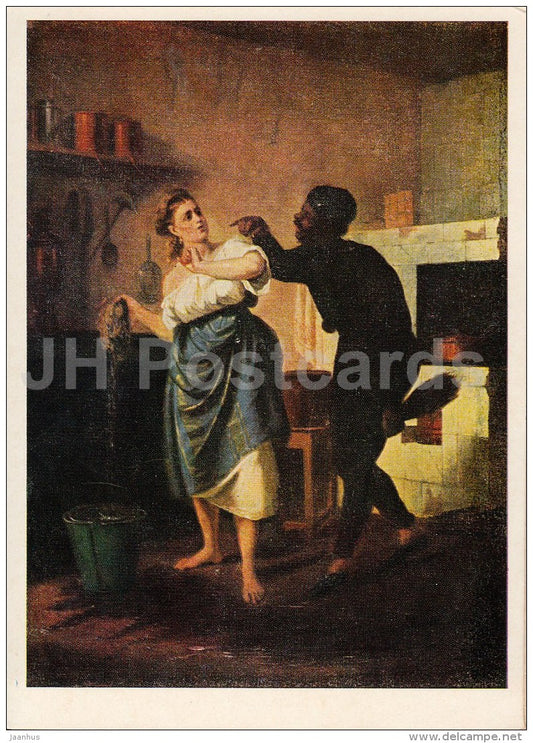 painting by F. Zhuravlyev - Chimney Sweep , 1875 - Russian art - 1974 - Russia USSR - unused - JH Postcards