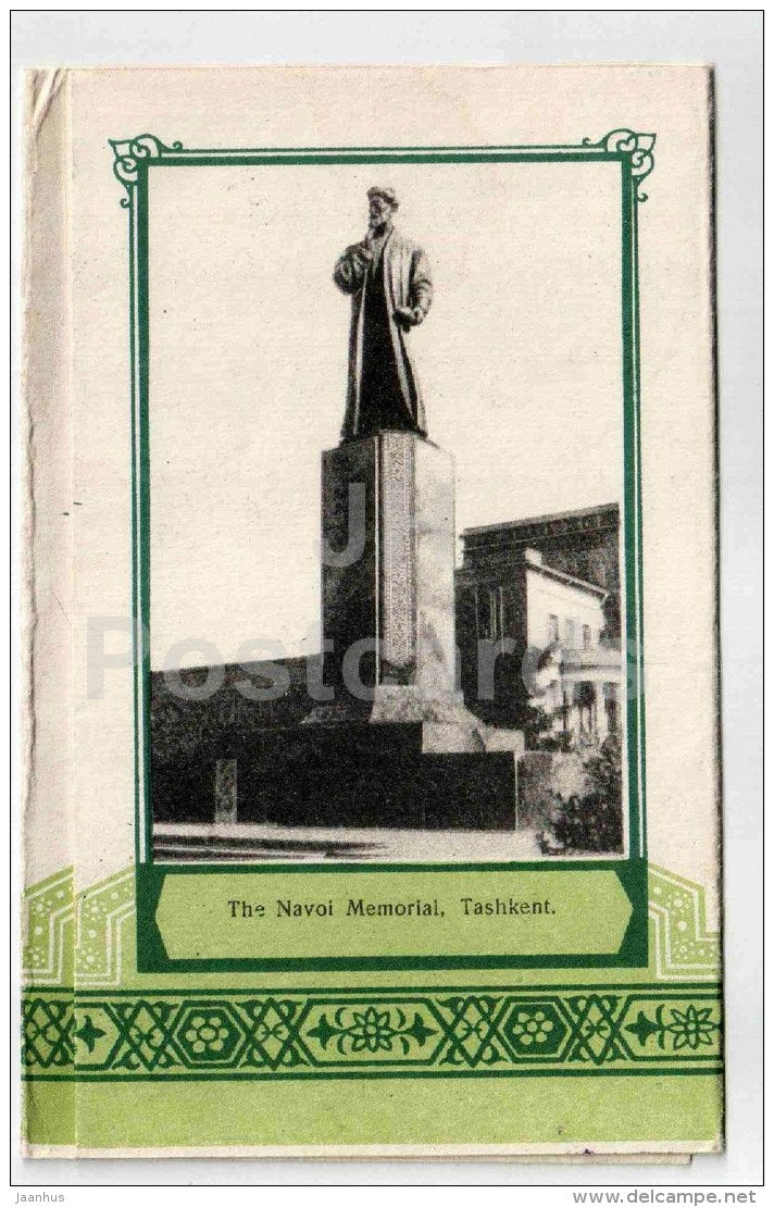 Uzbekistan poet Alisher Navoi introducing booklet - 1958 - Uzbekistan USSR - unused - JH Postcards