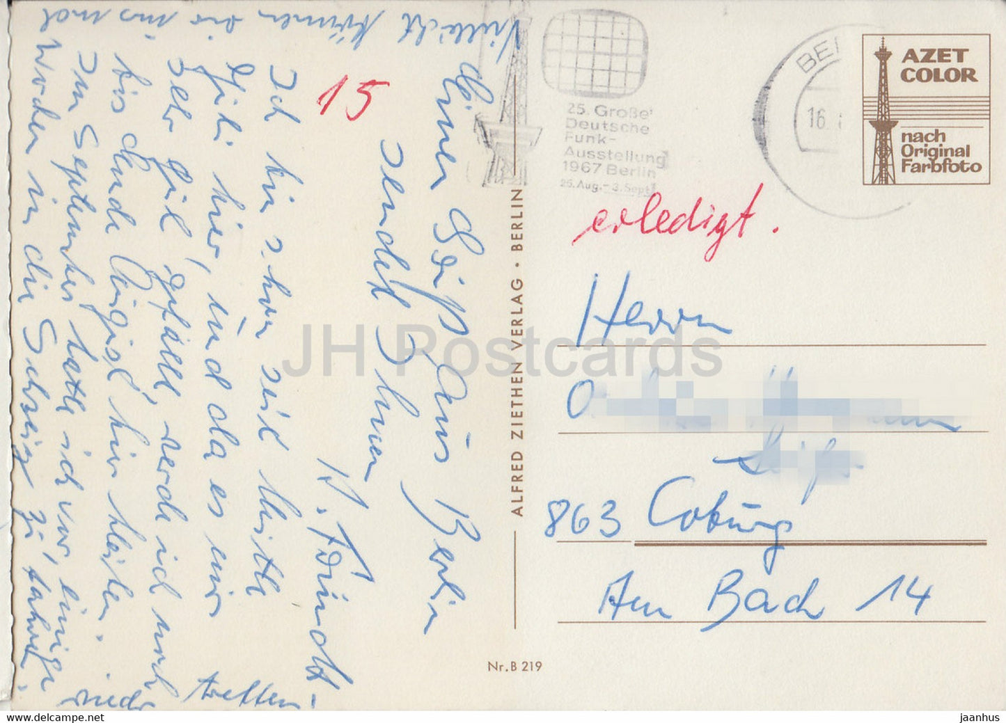 Grusse vom Berliner Bar aus Berlin - Stadtautobahn - Ernst-Reuter-Platz - Kongresshalle - Kurfürstendamm Deutschland - gebraucht