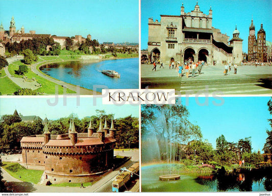 Krakow - Wawel - Rynek Glowny - kosciol Mariacki - Barbakan - Main Square - St. Mary's Church - Poland - unused - JH Postcards