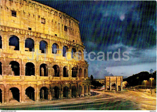 Roma - Rome - Colosseo e Arco di Costantino - Colosseum and Arch of Constantine ancient world - 33045 - Italy - unused - JH Postcards
