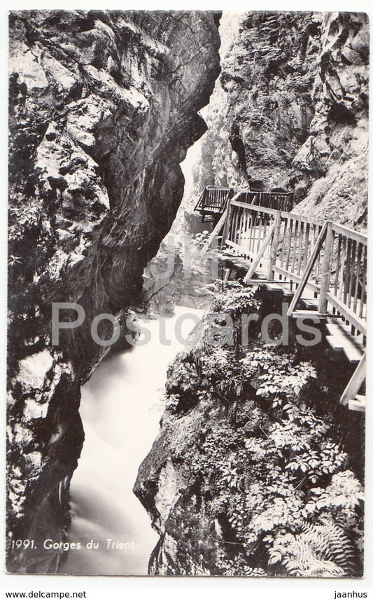 Gorges du Trient - hotel restaurant du Pont du Trient - 1991 - Switzerland - 1958 - used - JH Postcards
