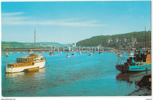 Conway from marine Walk - boat - PT23708 - 1970 - United Kingdom - Wales - used - JH Postcards