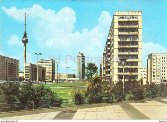 Berlin - Blick zum Alexanderplatz - 1972 - Germany DDR - used - JH Postcards