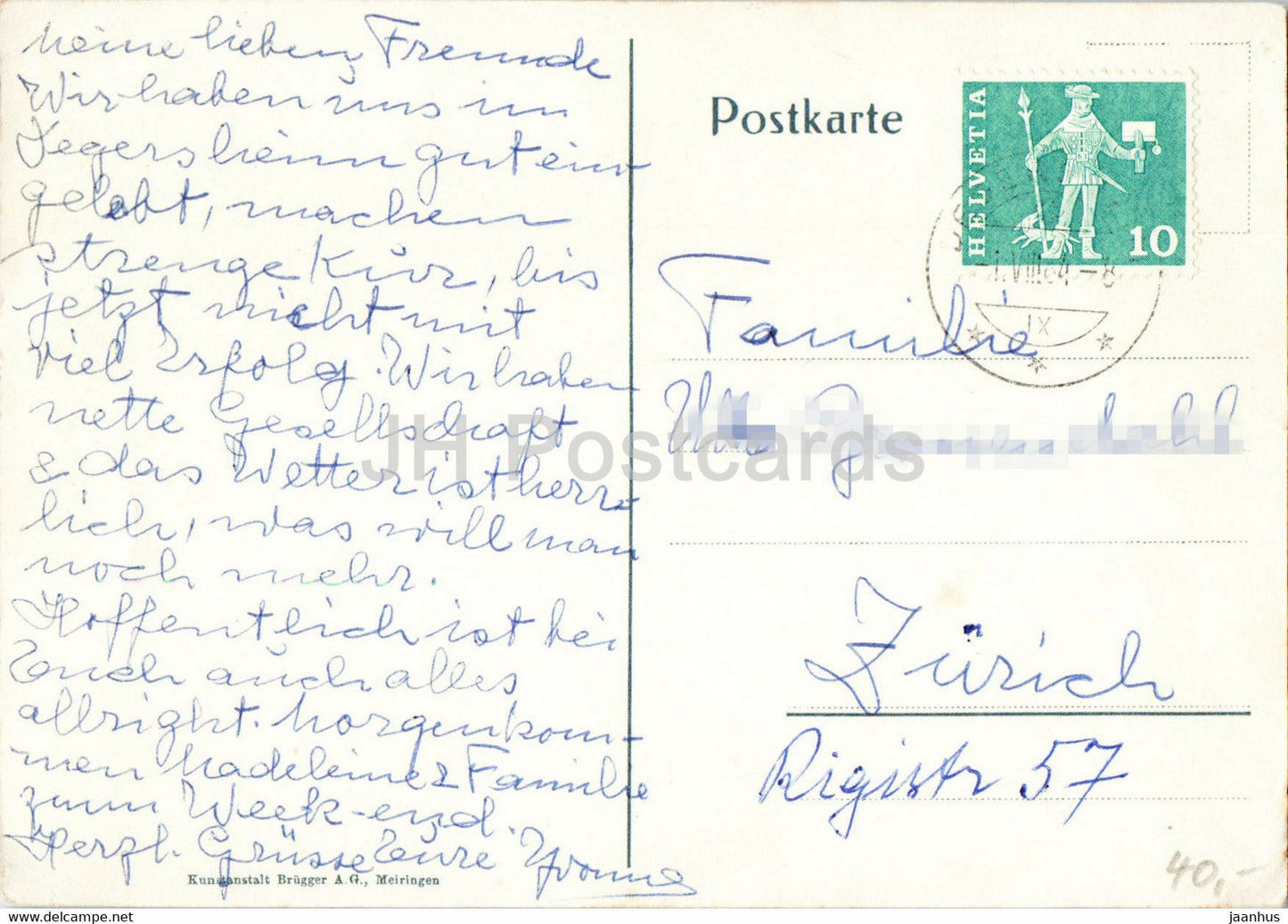 Kuranstalt Sennruti - Degersheim - 1964 - Suisse - occasion
