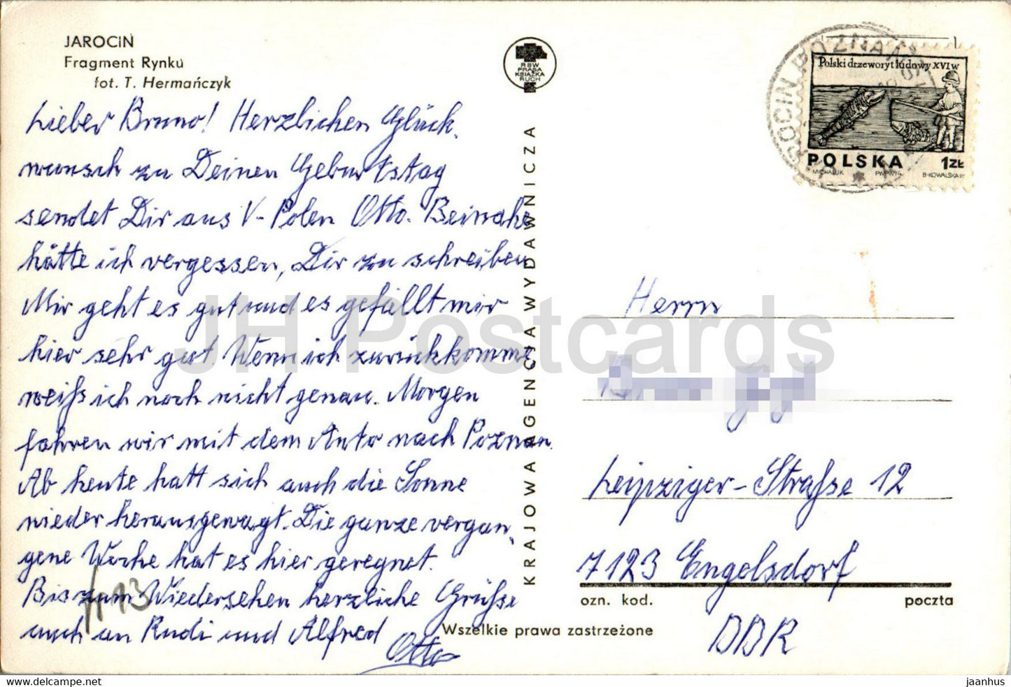 Jarocin - Fragment Rynku - Market Square - Poland - used