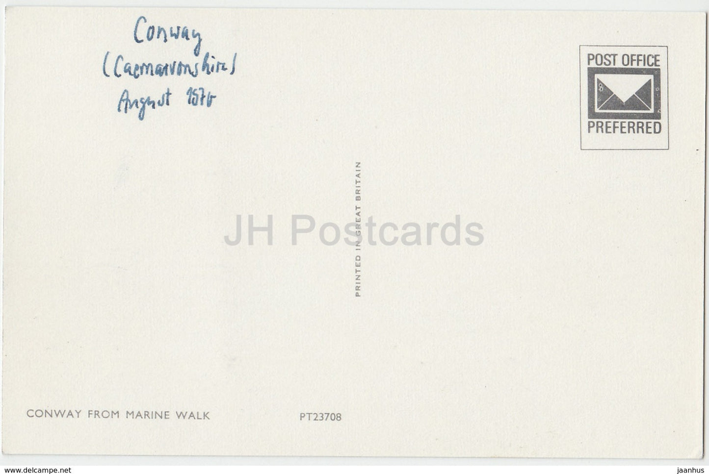 Conway from marine Walk - boat - PT23708 - 1970 - United Kingdom - Wales - used