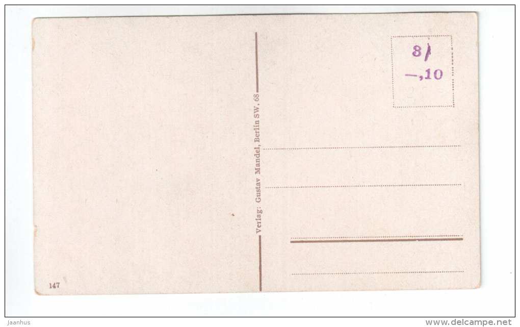 Viktoriapark mit Wasserfall - waterfall - Berlin - Germany - 147 Gustav Mandel - old postcard - unused - JH Postcards