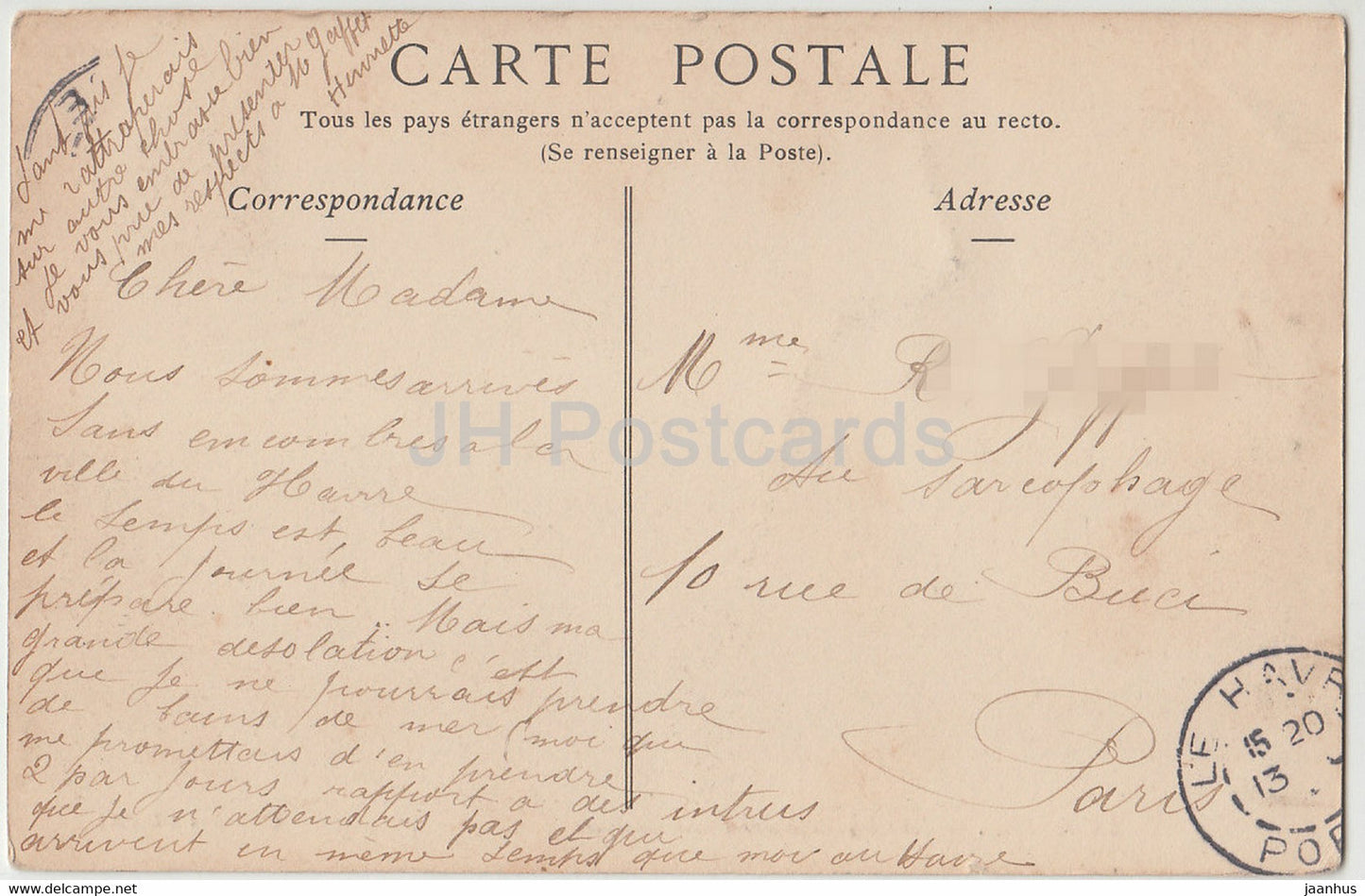 Le Havre - La Chapelle Notre Dame des Flots - 26 - old postcard - 1905 - France - used