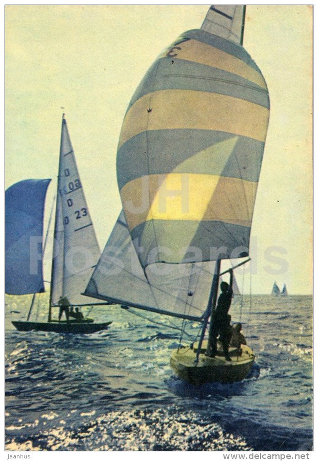 Yachts on the Sea - Tallinn - Estonia USSR - unused - JH Postcards