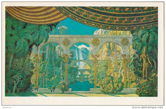 Chernomor´s Gardens - opera Ruslan and Ludmila - Design by Bilibin - 1982 - Russia USSR - unused - JH Postcards