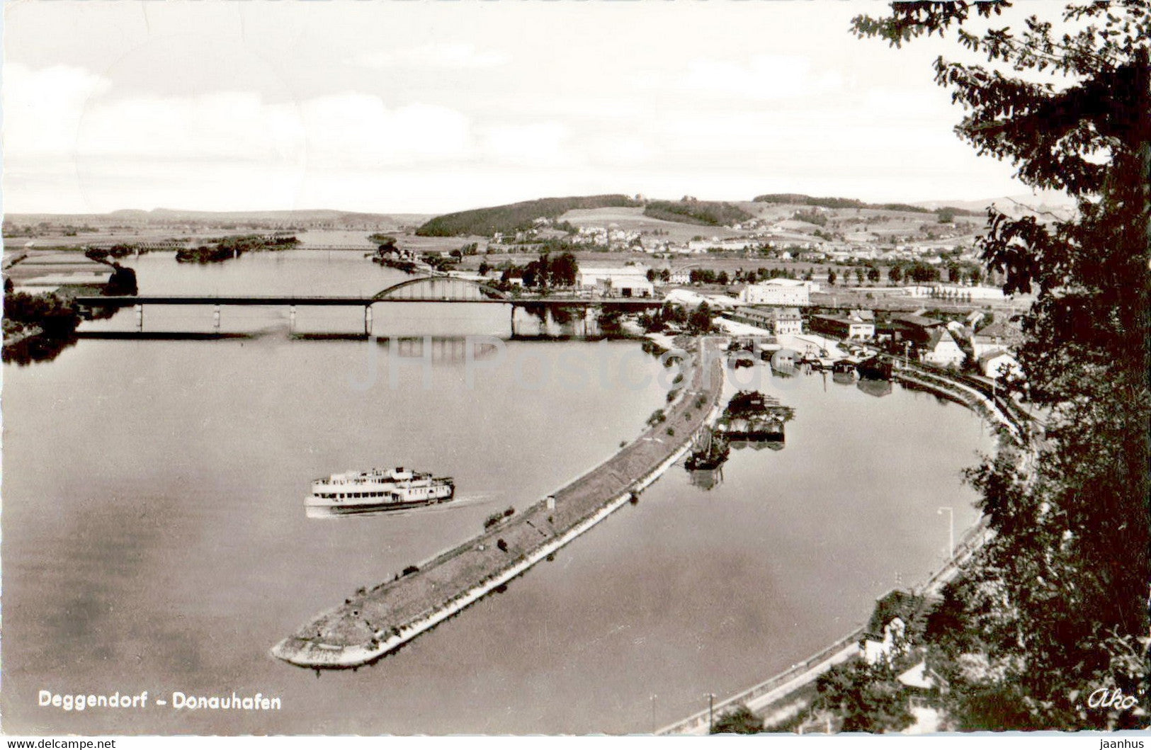 Deggendorf - Donauhafen - old postcard - 1968 - Germany - used - JH Postcards