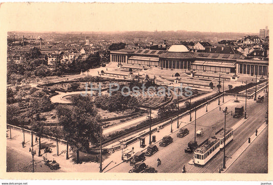 Bruxelles - Brussels - Jardin Botanique - Platentuin - tram - old postcard - 1951 - Belgium - used - JH Postcards