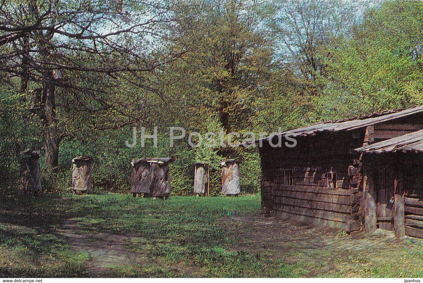 Museum of Ukrainian Folk Architecture and Life - a corner of a poor manor Blazhevoe - 1977 - Ukraine USSR - unused - JH Postcards