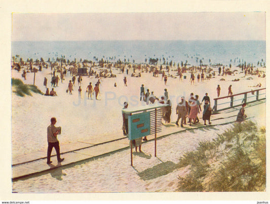 Palanga - The Sunny Baltic invites you attracts - beach - 1 - Lithuania USSR - unused - JH Postcards