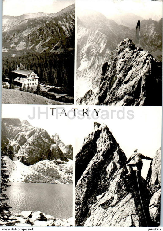 Tatry - Tatras - Hala Gasienicowa - PTTK Murowaniec - Morskie Oko - Orla Perc - multiview - 1970s - Poland - used - JH Postcards
