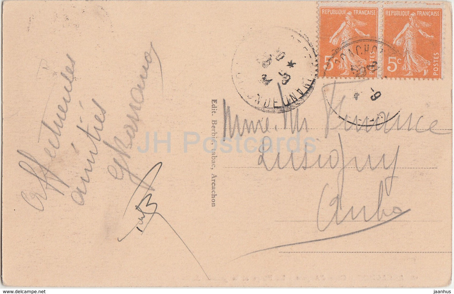 Arcachon - Cote d'Argent - La Plage et la grande Jetee - beach - 12 - old postcard - France - used