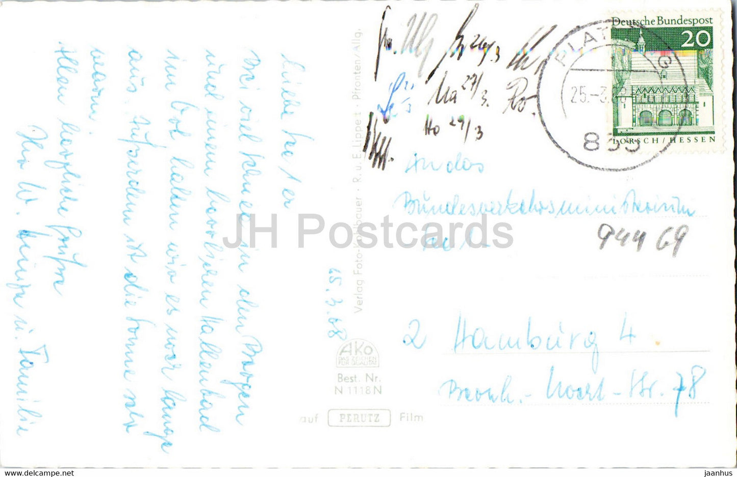 Deggendorf - Donauhafen - old postcard - 1968 - Germany - used