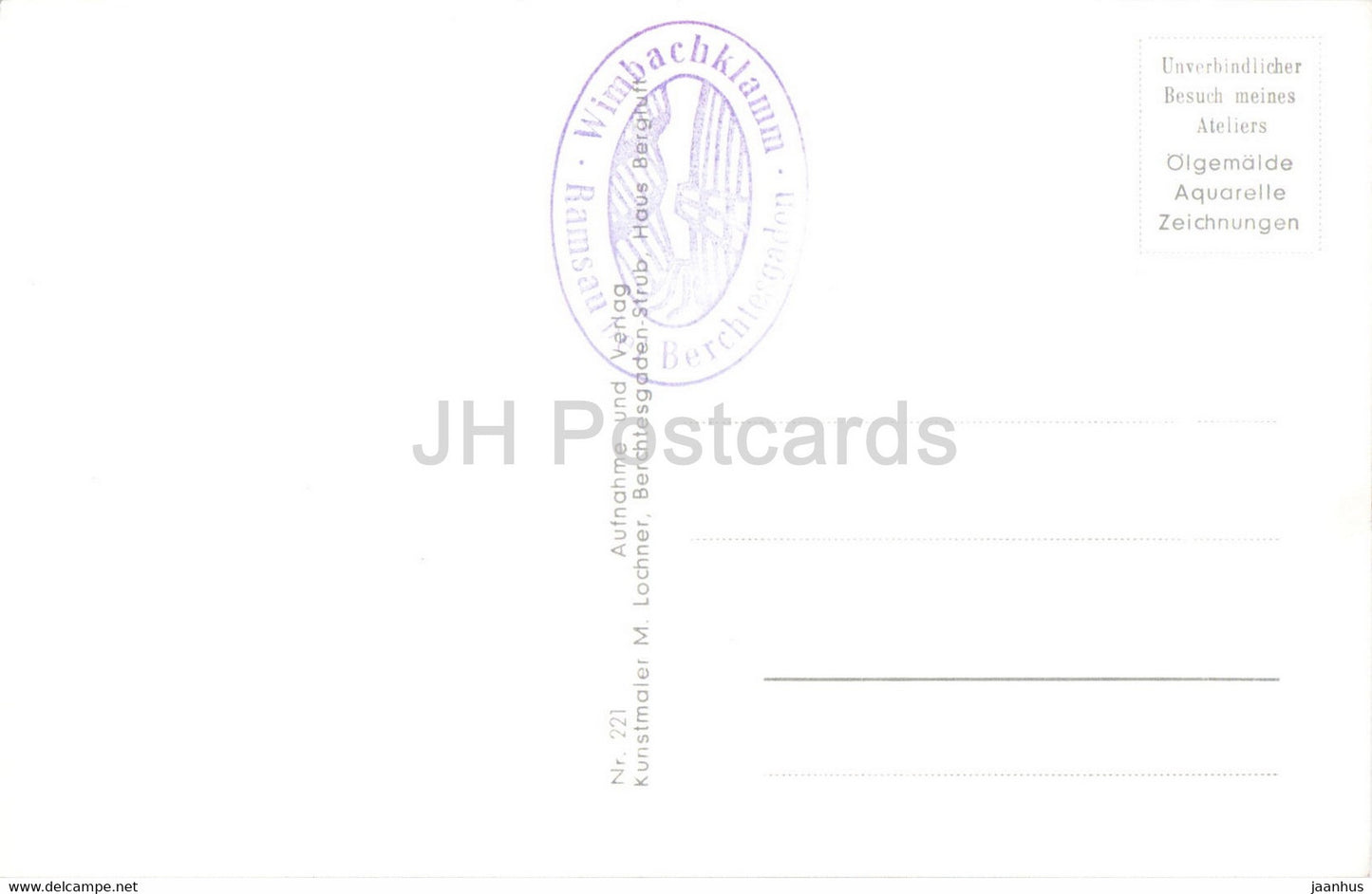 Wasserfall in der Wimbachklamm - old postcard - Germany - unused