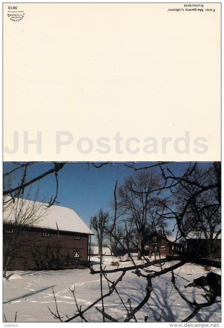 Christmas Greeting Card - Gamla Komministergarden - Irsta - Old Pastor Garden - used - JH Postcards