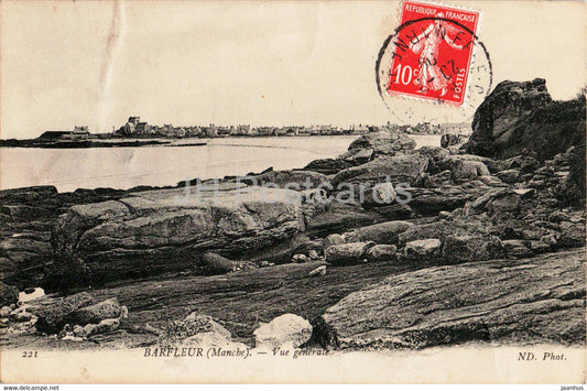 Barfleur - Vue Generale - 221 - old postcard - 1909 - France - used - JH Postcards