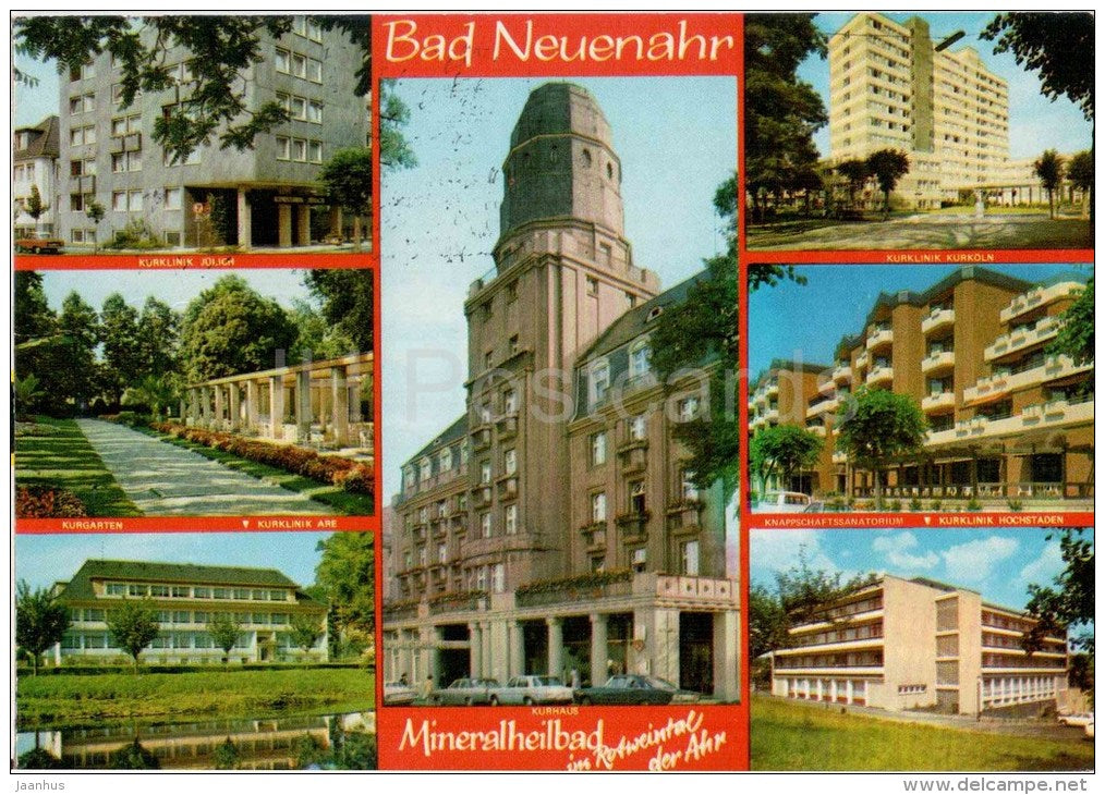 Gruss aus Bad Neuenahr - Kurklinik Jürich - Kurgarten - Kurhaus - AW 5262 - Germany - 1983 gelaufen - JH Postcards