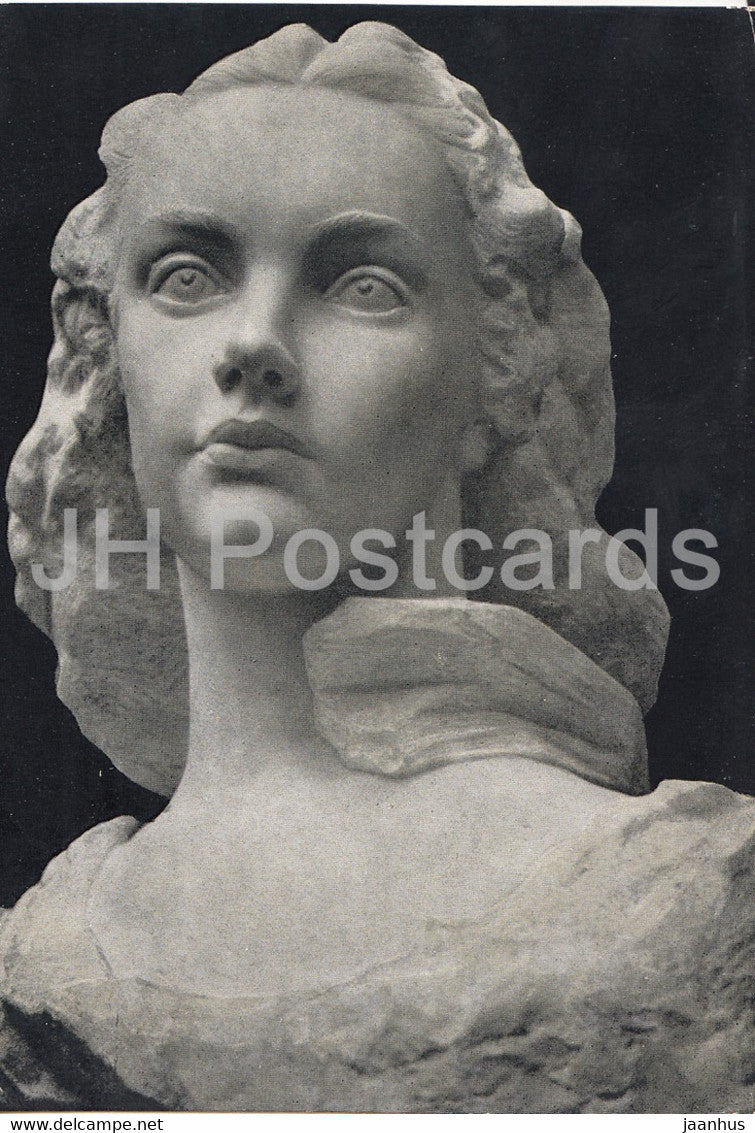 sculpture by S. Konenkov - Marthe - Russian art - 1962 - Russia USSR - unused - JH Postcards