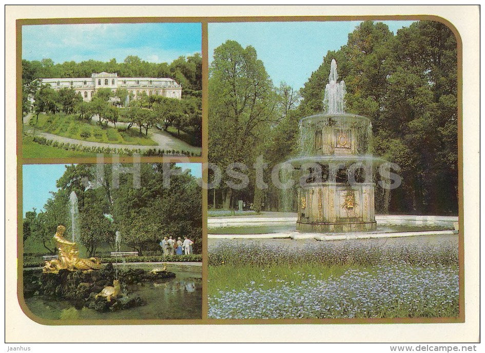 Large Conservatory - Conservatory Fountain - Roman Fountain - Petrodvorets - 1987 - Russia USSR - unused - JH Postcards