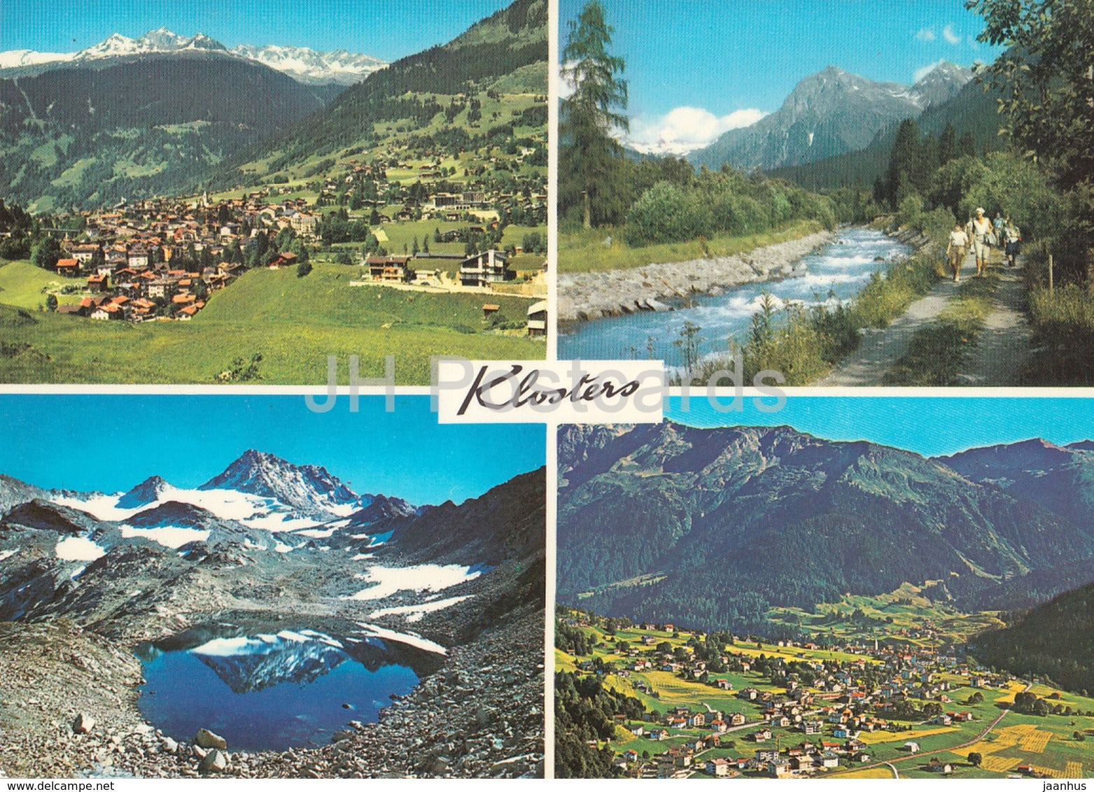 Klosters 1200 m - Madrisahorn - Landquart - Silvrettagletscher - Jorisee - multiview - 426 - Switzerland - unused - JH Postcards