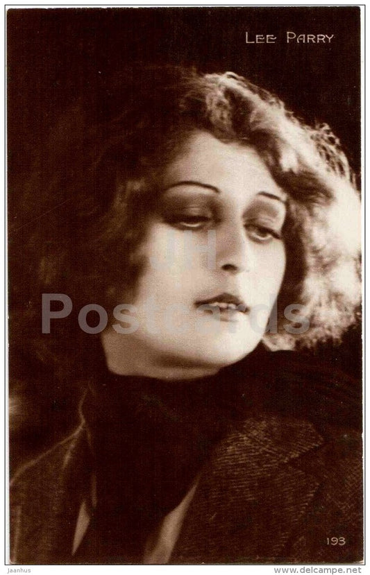 Lee Parry - movie actress - film - 193 - old postcard - France - unused - JH Postcards