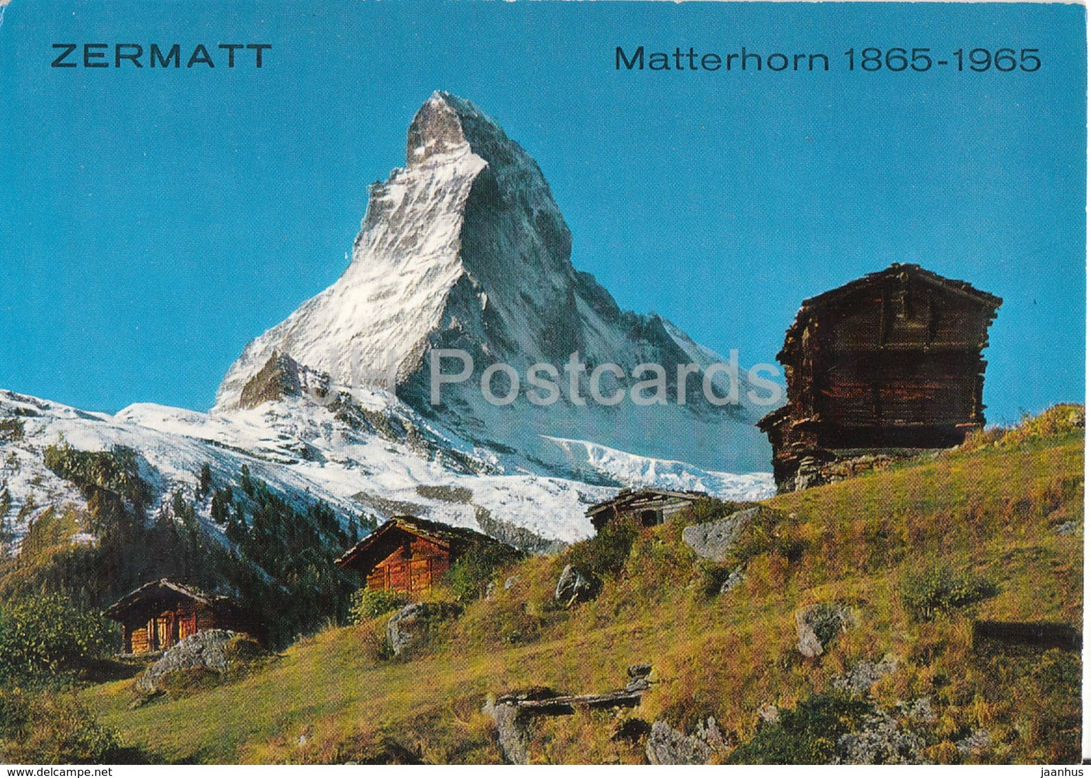 Zermatt - Matterhorn - Mt Cervin - Jubilaum 100 Jahre Erstbesteigung - 1965 - Switzerland - unused - JH Postcards