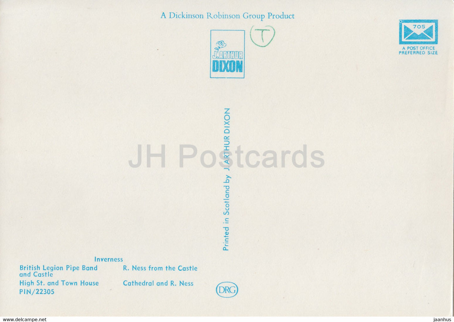 Inverness - British Legion Pipe Band and Castle - High St and Town House - R Ness - Scotland - United Kingdom - unused