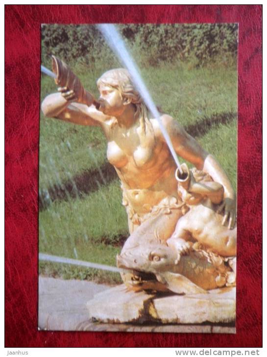 Petrodvorets - The Naiad and Triton - fountain - 1972 - Russia - USSR - unused - JH Postcards