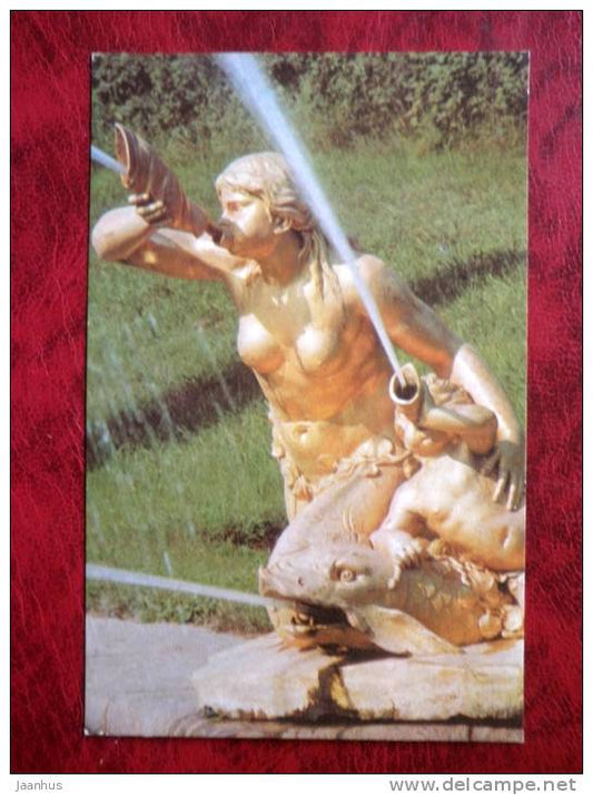 Petrodvorets - The Naiad and Triton - fountain - 1972 - Russia - USSR - unused - JH Postcards