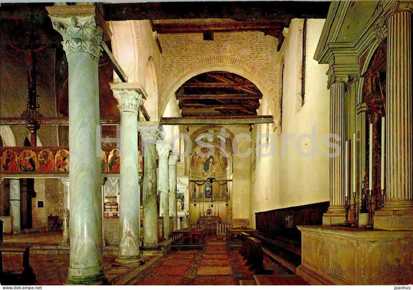 Torcello - La Cattedrale - Navata di destra - cathedral - right side aisle - 13 - Italy - unused - JH Postcards