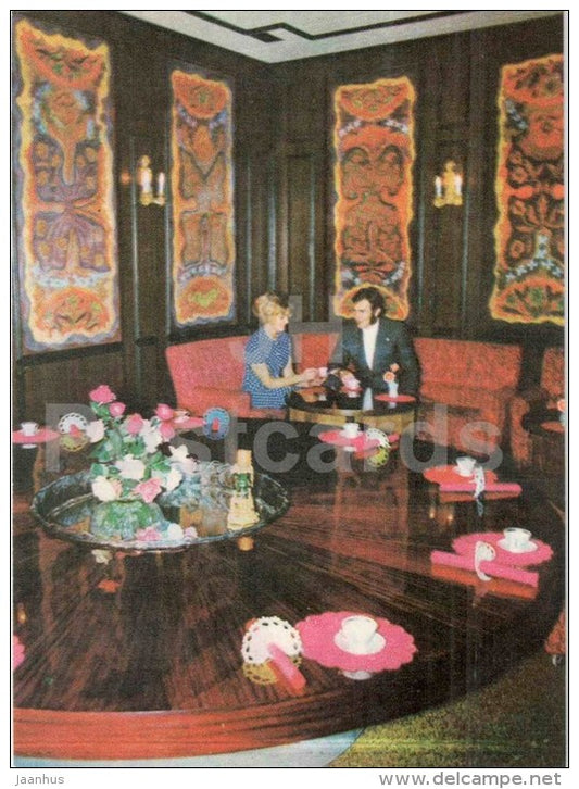 the interior of the bar - Kaunas - 1981 - Lithuania USSR - unused - JH Postcards