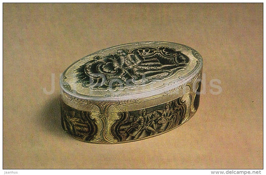 Snuff-Box , 1777 - silver - Russian Snuff-Boxes in Hermitage - 1985 - Russia USSR - unused - JH Postcards