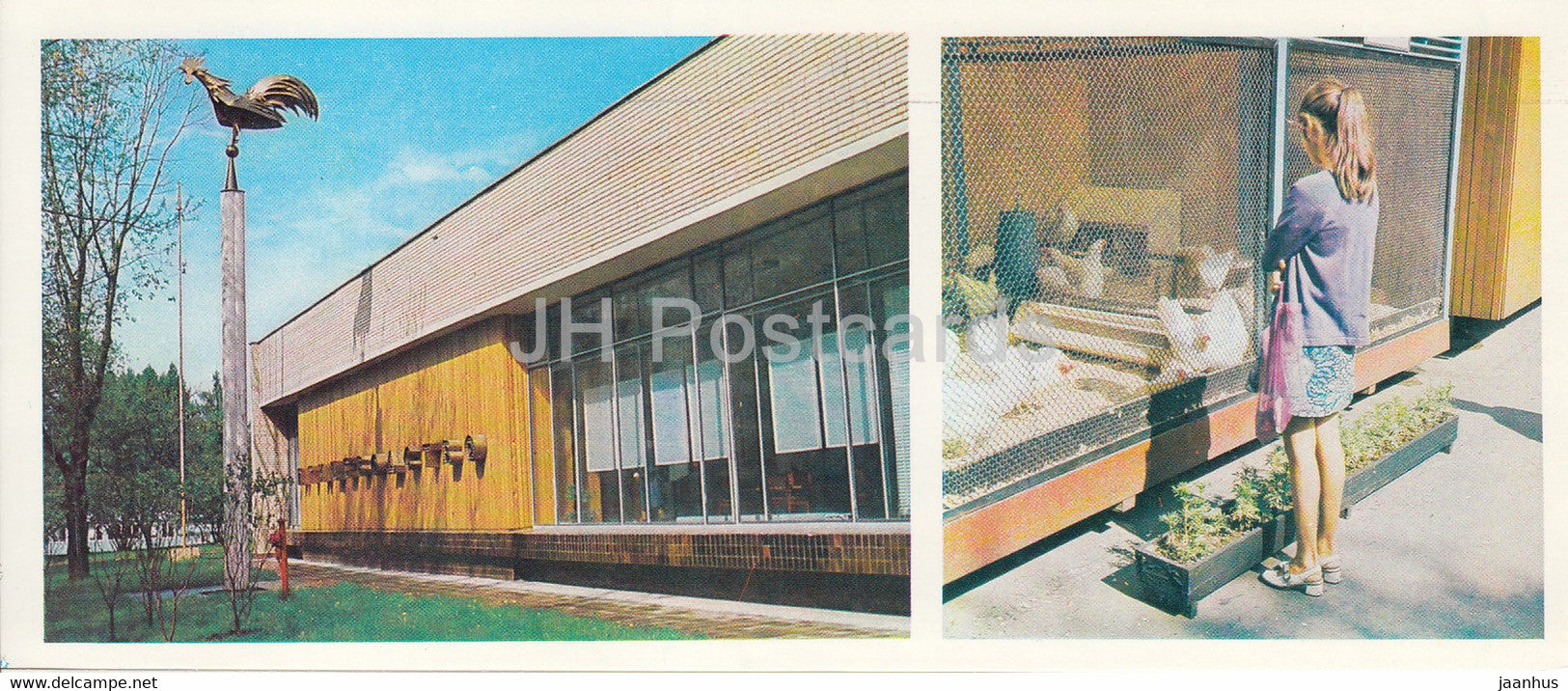 The Poultry Farming pavilion - Poultry exhibits - All Soviet Exhibition Center - VDNKh - 1975 - Russia USSR - unused - JH Postcards