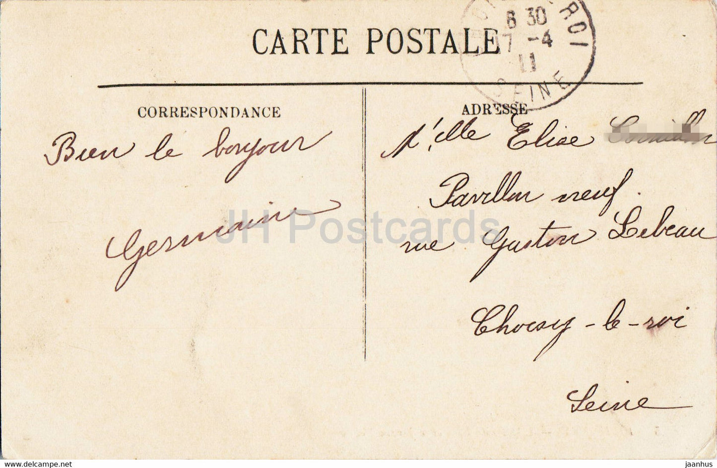 Le Havre - L'Hotel de Ville et le Jardin Public - 75 - old postcard - 1911 - France - used