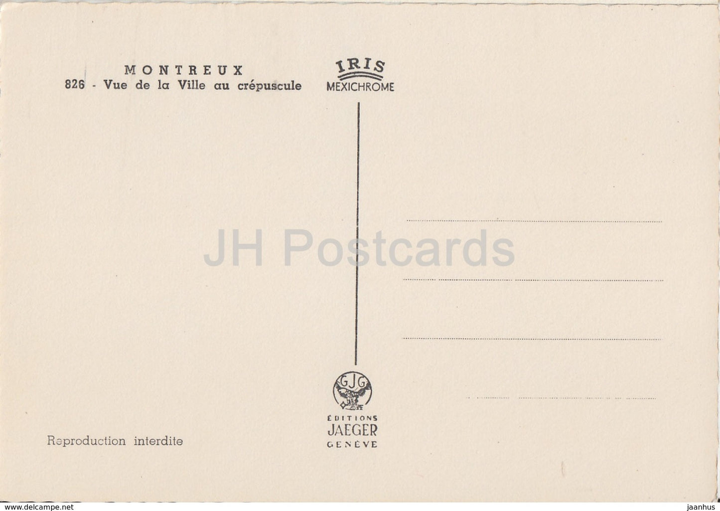 Montreux - Vue de la Ville au crepuscule - 826 - Switzerland - unused