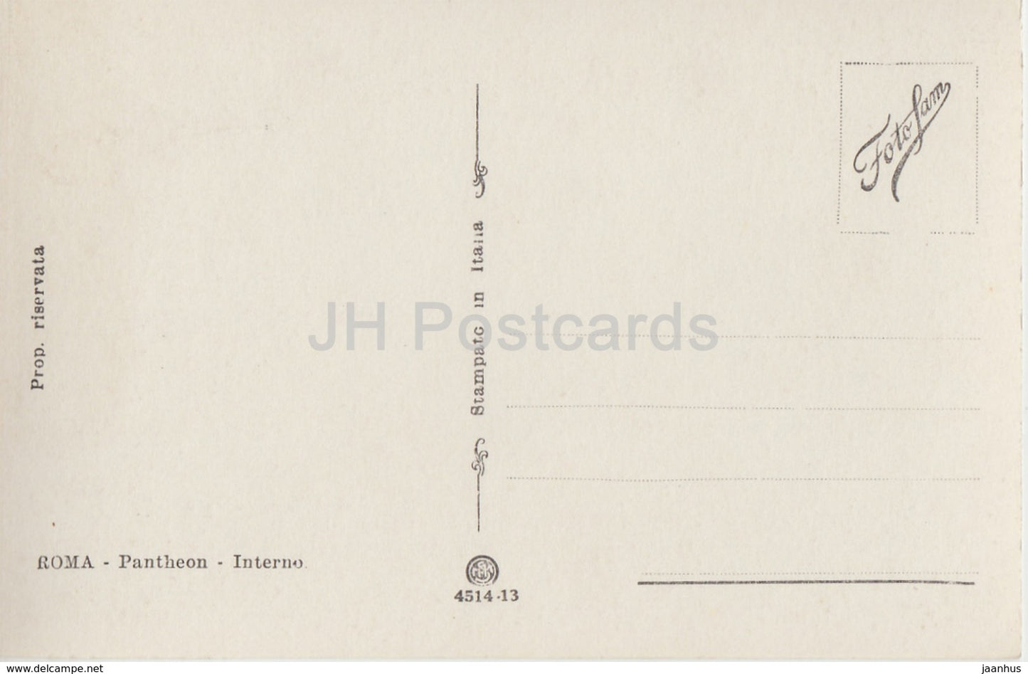 Roma - Rome - Pantheon - interno - interior - 4514-13 - old postcard - Italy - unused
