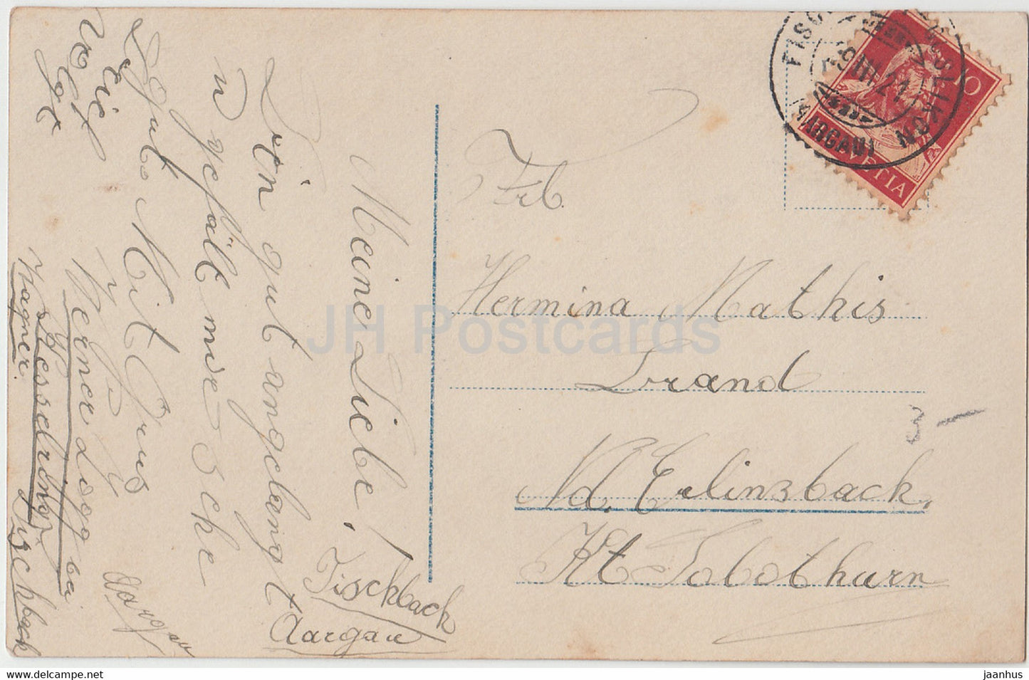 Gute Nacht Du mein herziges Kind - couple - femme et homme - PH 4175-6 - carte postale ancienne - 1921 - Allemagne - utilisé