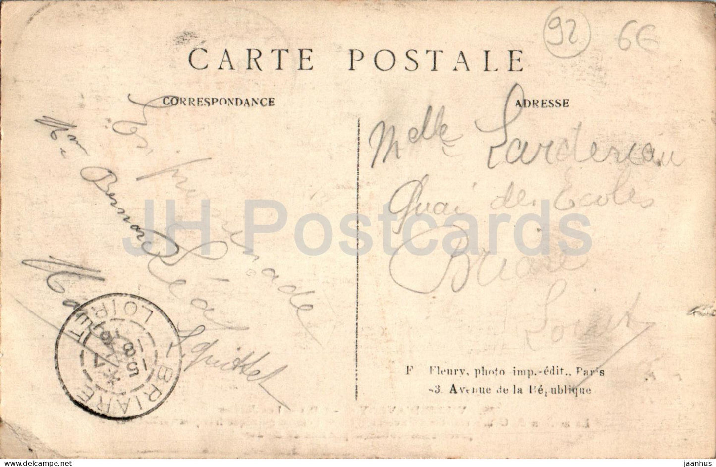 Ville D'Avray - Les Jardies - Honore de Balzac - 36 - alte Postkarte - 1916 - Frankreich - gebraucht 
