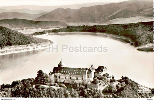 Schloss Waldeck am Edersee - Fliegeraufnahme - castle - old postcard - 1967 - Germany - used - JH Postcards
