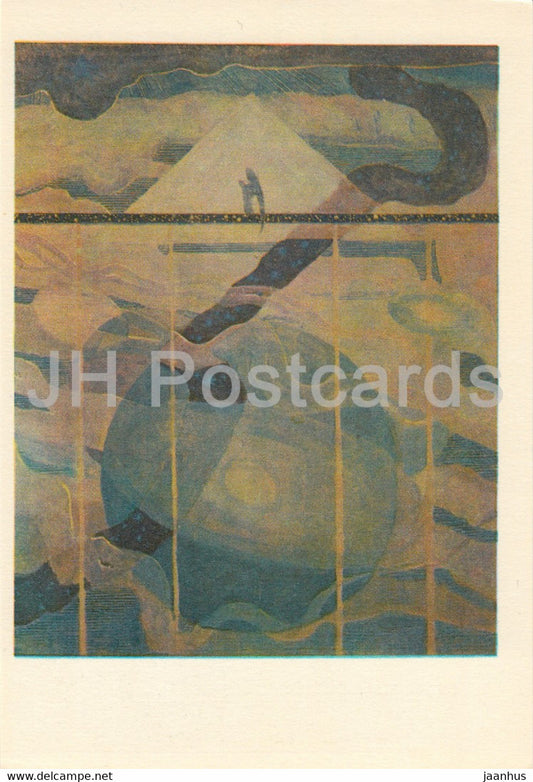 painting by M. Ciurlionis - Sonata of Stars . Andante - Lithuanian art - 1978 - Lithuania USSR - unused - JH Postcards
