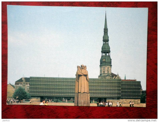Riga - Memorial Museum, a monument to the red riflemen - 1984 - Latvia - USSR - unused - JH Postcards