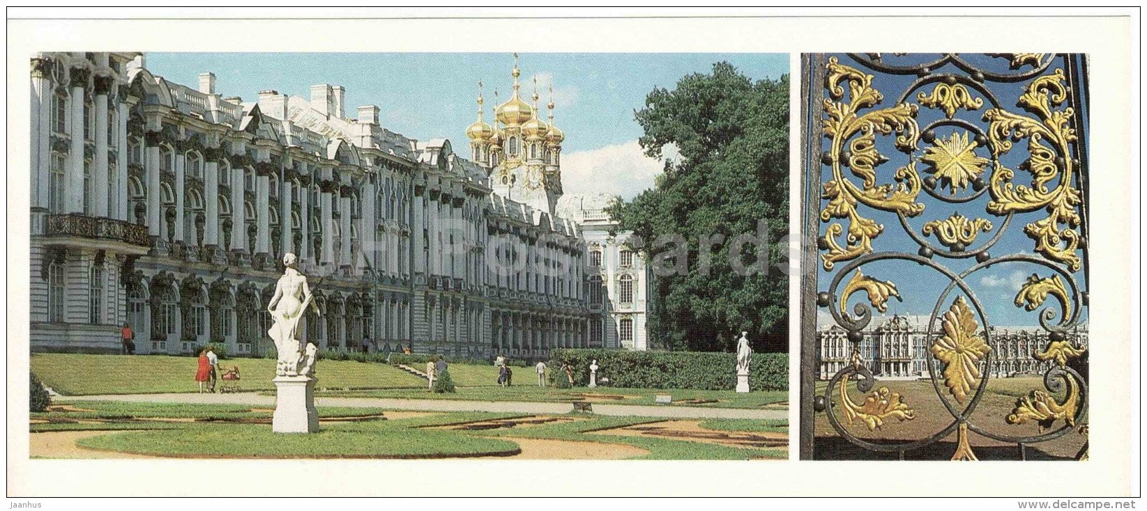 Catherine Palace - The Parks of Pushkin Town - 1986 - Russia USSR - unused - JH Postcards